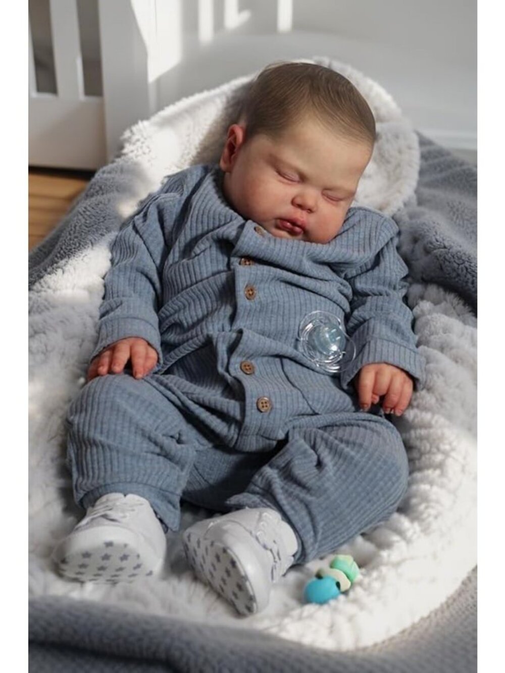 24" Realistic Reborn Baby Doll - Soft Cloth Body, Lifelike Toddler Toy